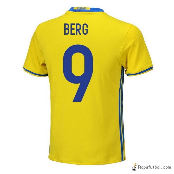 Camiseta Sweden Replica Primera Ropa Berg 2018 Amarillo